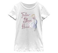 Disney Frozen Anna Girl's Solid Crew Tee, White, X-Large