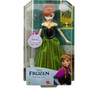 Disney Frozen - Anna Oggi, per la prima volta, bambola con look elegante, canta “Oggi, per la prima volta” dal film Disney Frozen, Giocattolo per Bambini 3+ Anni, versione polacca, HMG45