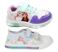Disney Frozen - Bambina - Scarpe Stivaletti Sneakers con Luci LED - Prodotto Originale [Sneakers LED 6767 Bianco - 32]