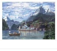 Disney Frozen Bellissimo puzzle Arendelle 1000 pezzi Tenyo dal Giappone