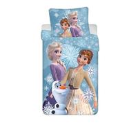 Disney Frozen - Biancheria da letto, motivo: Anna Elsa, 135/140 x 200 cm