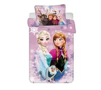 Disney Frozen - Biancheria da letto per bambini, motivo: Anna Elsa, 100 x 135 cm