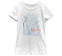 Disney Frozen Birthday Queen Four Girl's Solid Crew Tee