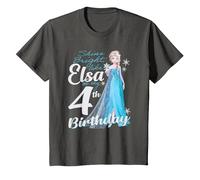 Disney Frozen Bright Like Elsa 4th Birthday Maglietta, Bambini, Asfalto, 3 anni