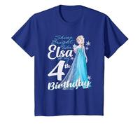 Disney Frozen Bright Like Elsa 4th Birthday Maglietta, Bambini, Blu Reale, 3 anni