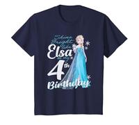 Disney Frozen Bright Like Elsa 4th Birthday Maglietta, Bambini, Navy, 12 anni