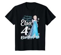 Disney Frozen Bright Like Elsa 4th Birthday Maglietta, Bambini, Nero, 8 anni