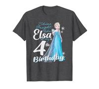Disney Frozen Bright Like Elsa 4th Birthday Maglietta, Uomo, Grigio Scuro, L