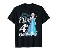 Disney Frozen Bright Like Elsa 4th Birthday Maglietta, Uomo, Nero, XXL