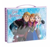 Set di cancelleria colorata Frozen - Astuccio completo con pennarelli, matite colorate e accessori scolastici decorati con Elsa, Anna e Olaf per ragazze che amano disegnare e dipingere, Scatola Frozen