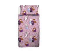 Disney, Frozen, Completo Lenzuola Letto Singolo Una Piazza In Flanella di Puro Cotone Completo Lenzuolo Sopra + Sotto con Angoli + Federa