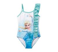 Disney Frozen Costume da Bagno per Ragazze, Design di Elsa e Olaf Costume da Bagno Intero di Bambina per L'Estate, Taglie 3 agli 8 Anni (IT, età, 8 Anni, Regular, Blu)