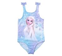 Disney Frozen Costume Intero con Fiocchi per Bambina - Elsa, Blu (134-140)