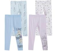 Disney Frozen Elsa - Confezione da 4 leggings da bambina a grandi