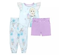 Disney Frozen Elsa Ragazze’ 3-Piece Set Pigiama - Camicia,Pantaloni &