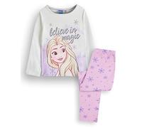 Disney Frozen Elsa Ragazze Pigiama | Top a Maniche Lunghe Bianco Princess per Bambini e Pigiama Grafico Rosa a Gamba Lunga | Regalo di Merchandising cinematografico