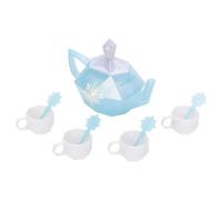 Disney Frozen Set da Tè Icy Magic, ufficiale Jakks Pacific, con luci e suoni, include teiera magica e quattro tazze con cucchiaini, ideale per giochi di fantasia e fan di Frozen