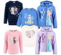 Disney Frozen - Felpa Bambina Ragazza | Modelli Girocollo, Coral Fleece, con Cappuccio o Zip | Maglioncino Invernale Caldo e Morbido [1409 Blu Navy Maglione - 5 Anni]