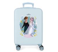 Disney Frozen Follow Your Dreams Borsa, 38 x 55 x 20 cm, Rigida ABS, Chiusura a Combinazione Laterale 34, 2 kg, 4 Ruote Doppie, Bagaglio a Mano, Blu