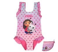 Disney Frozen Frozen - Costume da bagno da bambina con costume da bagno, il Gabby Bikini Elsa e Anna con motivo bambini, set da 2 pezzi, misura 98-128, Colore: rosa., 98 cm-104 cm