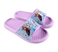Disney Frozen Frozen - Pantofole da bambina Elsa Anna Zoccoli da spiaggia, piscina, da giardino, taglia 22-33, Lilla, 30/31 EU