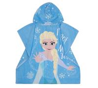Disney Frozen La Regina dei Ghiacci, Elsa, Poncho da Bagno per Bambini, Asciugamano da Spiaggia per Bambini Teli Mare Accappatoio con Cappuccio per Ragazze, 2-6 Anni, Blu