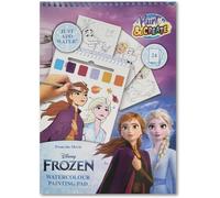 Disney Frozen, libro da colorare ad acquerello, con 24 pagine e pennelli, "Paint & Create" per bambini, motivo Elsa & Anna (FR24355)