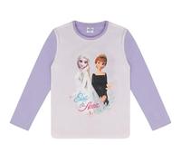 Disney Frozen Maglietta a maniche lunghe per bambini Anna & Elsa, 100% cotone, comodo maglione per ragazze, stampa di alta qualità, Olaf, principessa, La regina delle nevi, lilla., 104