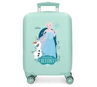 Disney Frozen Nature Is Magical La valigia rigida a 4 ruote per bambini con lucchetto a combinazione è realizzata in ABS, un materiale rigido e leggero. Di Joumma Bags.