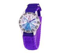 Disney Frozen - Orologio analogico al quarzo con cinturino in nylon per bambini, viola, Viola, striscia