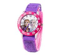 Disney Frozen - Orologio analogico in acciaio inox con cinturino in nylon per bambini, viola, Viola, striscia