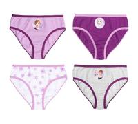 Disney Frozen Panty per bambine - La regina di ghiaccio per bambini, mutandine intime, colore viola (confezione da 4), Lilla, 122-128