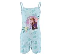Disney Frozen Pigiama per Bambina, Completo 2 Pezzi Elsa Anna e Bruni Design Pigiama in Morbido Cotone, Maglietta e Pantaloncini, Taglia 5 Anni | Blu