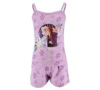Disney Frozen Pigiama per Bambina, Completo 2 Pezzi Elsa Anna e Bruni Design Pigiama in Morbido Cotone, Maglietta e Pantaloncini, Taglia 8 Anni | Lila