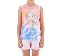 Disney Frozen Pigiama per Ragazze, Set 2 Pezzi Pigiama in Morbido Cotone Design Regina Elsa, T-Shirt e Pantaloncini, Taglia 3 Anni | Rosa Chiaro