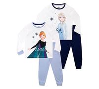 Disney Frozen Pigiama | Pigiami Bambina Anna & Elsa | Confezione da 2 Multicolore 5-6 Anni