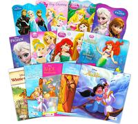 Disney Frozen Pixar Princess Board Book Ultimate Set ~ Il pacchetto include 12 libri per bambini con Elsa, Ariel, Aladdin, Belle e altri preferit