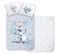 Disney Frozen Regina Dei Ghiacci Biancheria Letto Olaf Anna Elsa 135x200cm