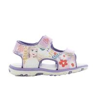 Disney FROZEN Sandali per bambini dai 2 agli 8 anni, scarpe per bambini con motivo regina di ghiaccio Elsa, scarpe estive con chiusura in velcro, ideali per il bel tempo, viola, Lilla, 29 EU