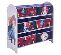 Disney Frozen Scaffale Munticontenitore Portagiochi, con scatole in tessuto amovibili e supporto in legno ingegnerizzato per la cameretta delle bambine