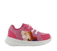 Disney Frozen - Scarpe da ginnastica per bambini da 2 a 8 anni, Anna ed Elsa con chiusura in chiusura a strappo, per bambini con motivo regina di ghiaccio, ideali per la scuola e il tempo libero, Colore: rosa