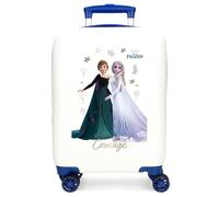 Disney Frozen Seek Courage Valigia da cabina bianca 33 x 50 x 20 cm Rigida ABS Chiusura a combinazione laterale 28,4 L 2 kg 4 ruote doppie bagaglio a mano, bianco, Valigia cabina