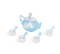 Disney Frozen Set da Tè Icy Magic, ufficiale Jakks Pacific, con luci e suoni, include teiera magica e quattro tazze con cucchiaini, ideale per giochi di fantasia e fan di Frozen