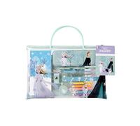 Disney Frozen Set da viaggio per scrivere e disegnare | Elsa, Anna & Olaf - Set da disegno creativo con astuccio, penne e fogli da colorare | Frozen regalo per ragazze e ragazzi