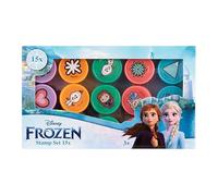 Disney Frozen Set di 15 timbri | Elsa e Anna giocattoli per bambini a partire dai 3 anni | set di timbri per ragazze Frozen set creativo per compleanno e scuola