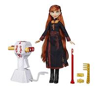 Disney Frozen Sister Styles Anna - Bambola alla moda con capelli rossi extra lunghi, strumento per intrecciare e fermagli per capelli, giocattolo per bambini dai 5 anni in su