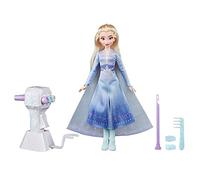 Disney Frozen Sister Styles Elsa - Bambola alla moda con capelli biondi extra lunghi, strumento per intrecciare e fermagli per capelli, giocattolo per bambini dai 5 anni in su