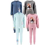 Disney Frozen - Tuta Bambina 3-8 Anni in Misto Cotone | Completo Felpa Girocollo e Pantalone Morbido per Scuola e Tempo Libero [1057 Rosa - 4 anni]