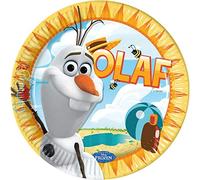 Disney Frozen Unique Party 71992-23 cm Piatti per feste, confezione da 8 con Olaf estivo