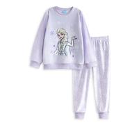 Disney Pigiama a Maniche Lunghe e Gambe Lunghe per Bambine Frozen, Viola Chiaro | Pigiama Pensa alla magia, Sii Magico di Elsa | Pile in Velluto con Motivo a Fiocchi di Neve | Pigiama per Bambini